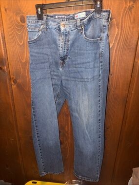 Wrangler Straight-Leg Blue Denim Jeans 34x30
